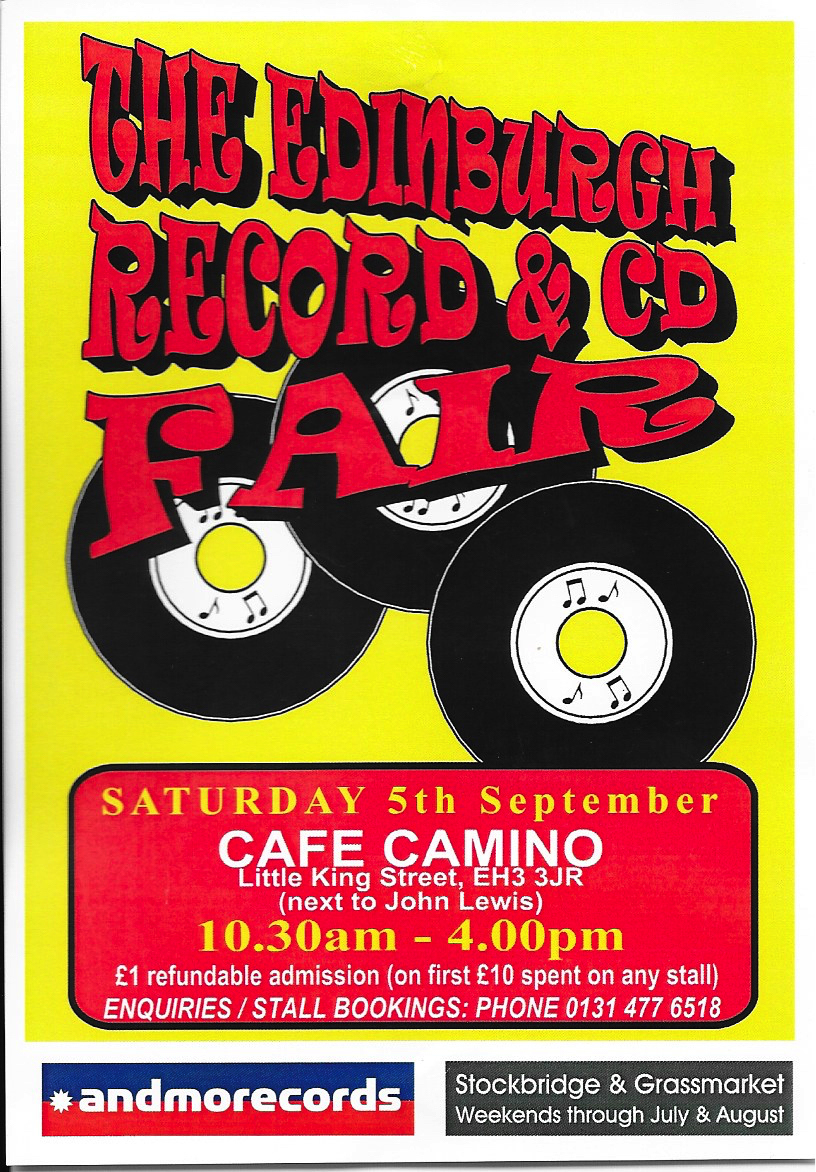 Edinburgh & Dundee Vintage Vinyl Record Fairs, 5th – 6th September & General&nbsp;Update
